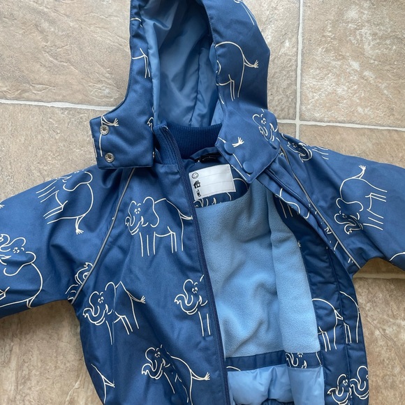 Jacket kids unisex Elephant print jacket w fleece lining - Picture 2 of 13